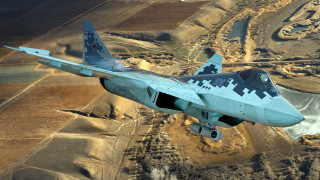 Fighterjet dirtfield forest river sky - dahlov ipcar free wallpaper