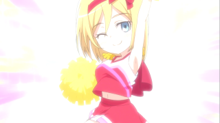Girl red shirt yellow pom - her neck free wallpaper