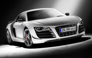 White car black and white - a spotlight free wallpaper