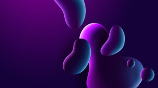 Purple blue generative art 3d - c4d free wallpaper