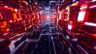 Large room colored squares 3d - a ceiling free wallpaper