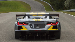 Yellow gray sportscar racetrack curve - panfuturism free wallpaper