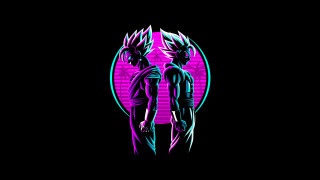 Sotsart synthwave couple purpleblue pinkcircle - an album cover free wallpaper