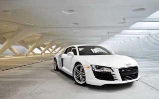 White car parking garage columns - andrew law free wallpaper