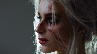Woman bloody face white hair - a bloody face free wallpaper
