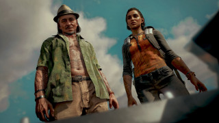 Man woman clouds photorealism 3d - a video game scene free wallpaper