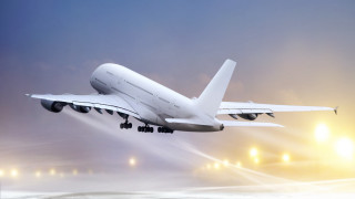 Jetliner cloudy night runway matte - international typographic style free wallpaper