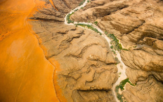 River valley mountains rocks desert - the desert free wallpaper