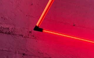 Red light wall neon tube - modular constructivism free wallpaper