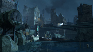 City bridge river night boat - everett warner free wallpaper