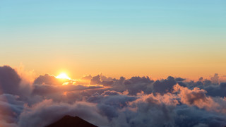 Sunset mountain clouds plane city - cloud and a plane free wallpaper
