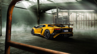 Yellow sports car garage smoke - a yellow sports car free wallpaper