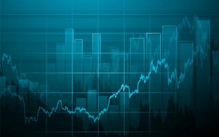 Blue background line graph vector - vector curve free wallpaper