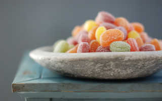 Bowl candy blue tablecloth still - underneath free wallpaper