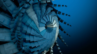 Large clock blue background abstract - cinema 4 d free wallpaper