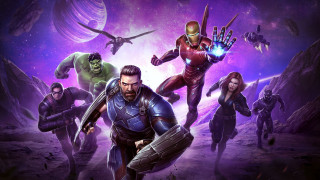 Avengers space scene purple stars - drew struzan free wallpaper