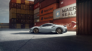 White sports car shipping container - cubofuturism free wallpaper