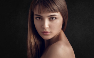 Elina karimova long hair brown 2 - serious free wallpaper for desktop