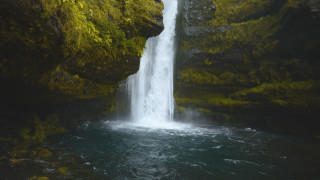 Waterfall forest mossyrocks naturalism impressionist - impressionist free wallpaper