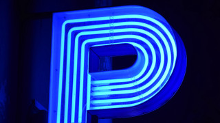 Neon sign blue light dark - david park free wallpaper