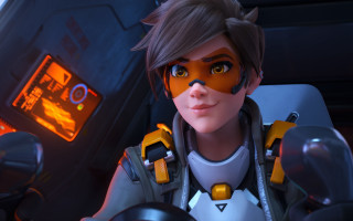 Sci fi woman bomber jacket - a helmet and goggles free wallpaper