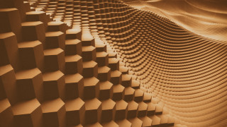 Wall cubes pattern generative raytraced - a wall free wallpaper for desktop