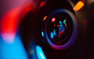 Camera lens closeup glowing eyes - free textures wallpaper