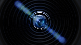 Camera lens blue light macro - pincushion len free wallpaper