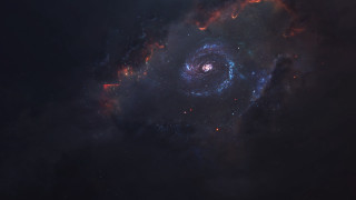 Spiral galaxy star center black 2 - chris cold free wallpaper