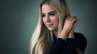 Blonde woman jewelry portrait photorealistic - her wrist free wallpaper