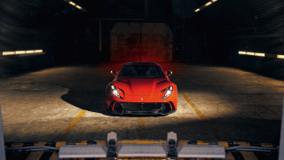 Red sports car parking garage 2 - a parking garage free wallpaper