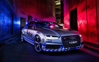 Police car dark alley night 2 - a dark alley free wallpaper