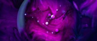 Purple blue abstract bubbles galaxy - elsa bleda free wallpaper