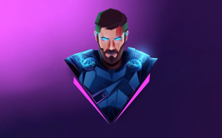 Purple suit glowing portrait anton - liam brazier free wallpaper