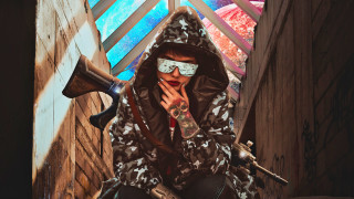 Woman hoodie sunglasses motorcycle tunnel - biopunk free wallpaper