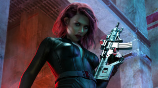 Eve ryder catsuit gun cobra - her hand and a gun free wallpaper