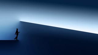 Person standing dark room light 2 - a person free wallpaper