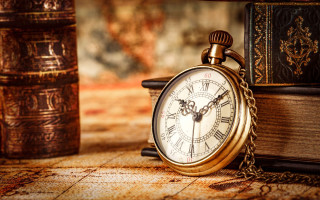 Pocketwatch table books bookend steampunk - a stack of books free wallpaper