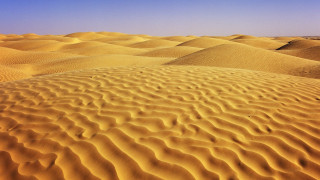 Desert sand dunes blue sky 8 - sand free wallpaper