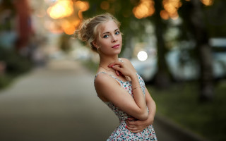 Elina karimova street portrait blonde - a street free wallpaper