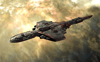 Space ship cloudy sky stars - the background and a star free wallpaper