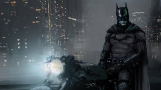 Batman motorcycle city night armor - a batman free wallpaper