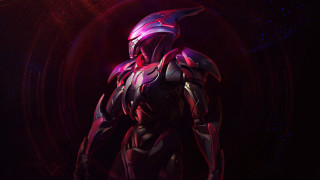 Futuristic man red suit armor - a futuristic man free wallpaper