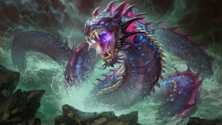 Dragon blue eyes red head - blue eye free wallpaper