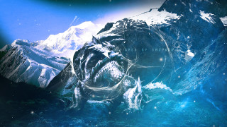 Mountain dragon sky stars digital - dragon art free wallpaper