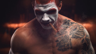 Whiteface redhair smoking tattoo cinematic - a white face free wallpaper