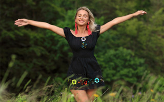 Woman dress outstretched field summer - daphne mcclure free wallpaper
