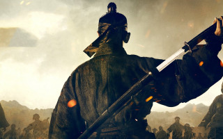 Man sword battle poster beach - the background behind free wallpaper