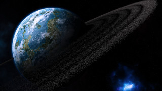 Planet ring dust star space - the end of the image free wallpaper