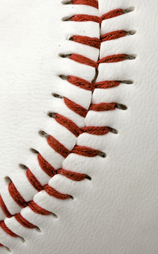 Baseball stitched red thread white - international typographic style free wallpaper